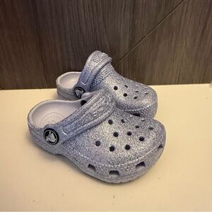 Crocs Classic Toddler Girls Glitter Clogs
